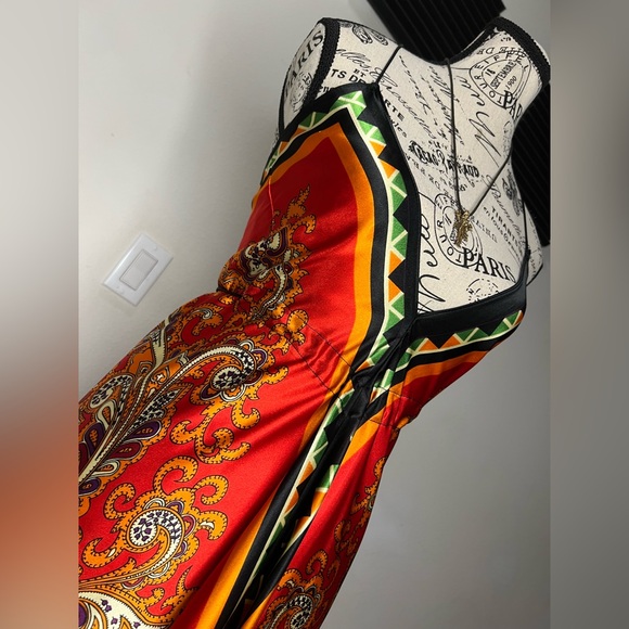 Silk rubber, ducky bandanna dress with zipper - Picture 1 of 7